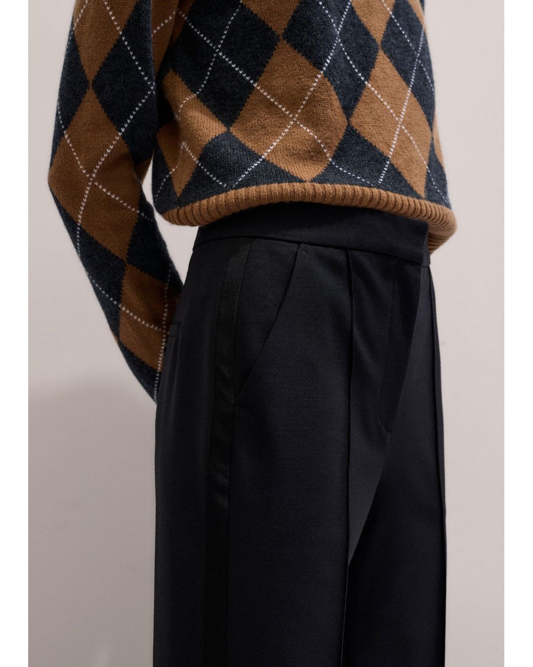ME+EM Gray Slim Crop Forever Trouser