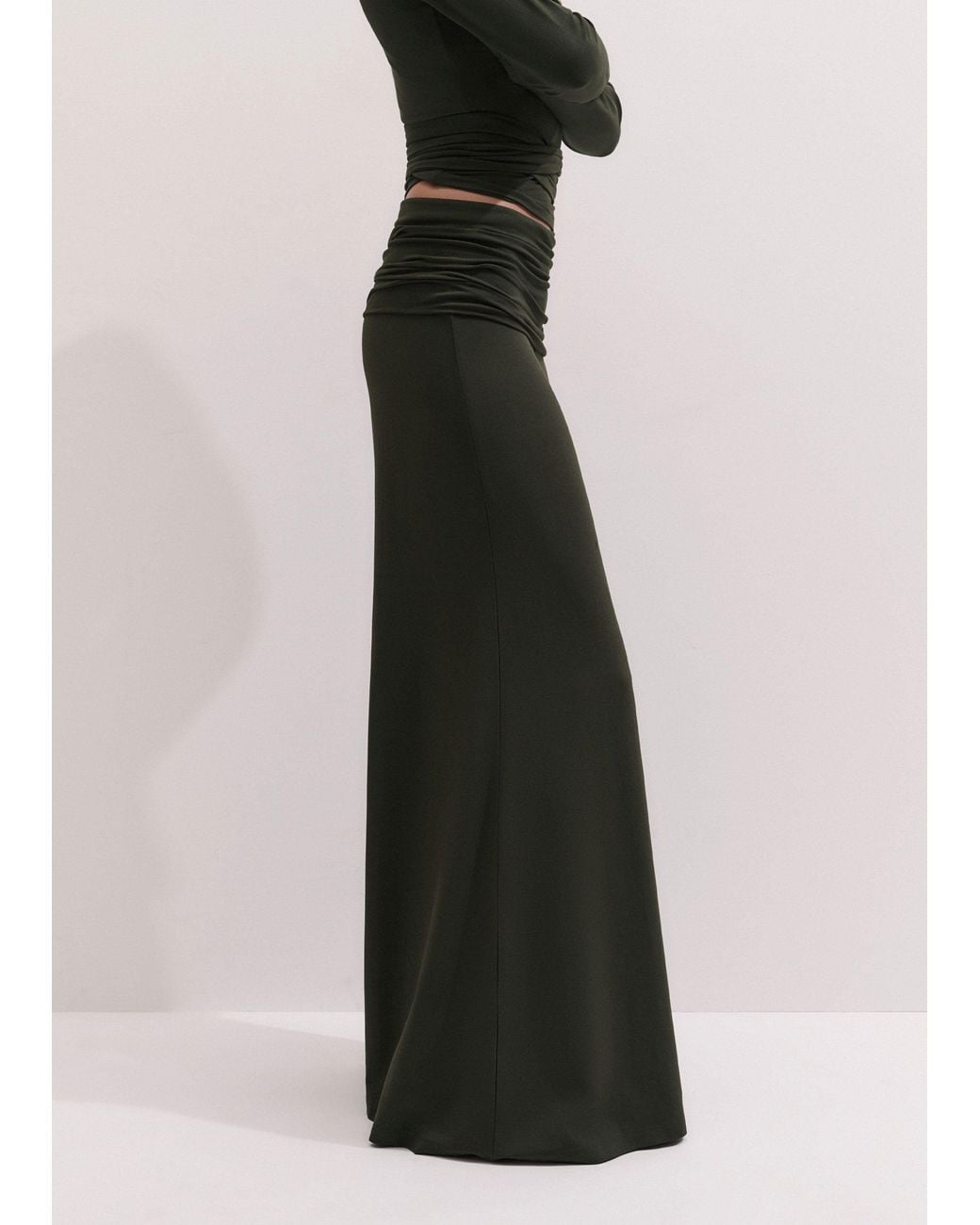 ME+EM Black Super Wide Palazzo Pant