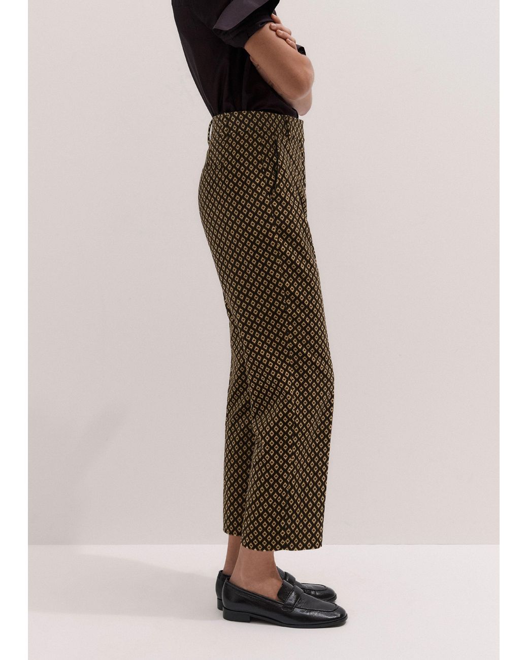 ME+EM Blue Slim Crop Pant