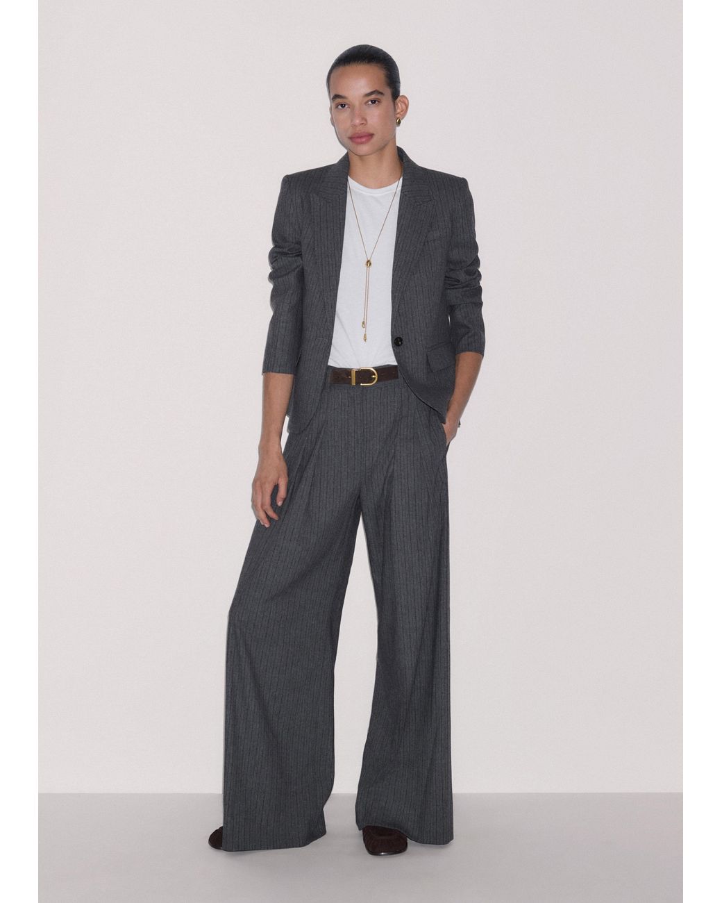 ME+EM Black Short Sharp Shoulder Blazer