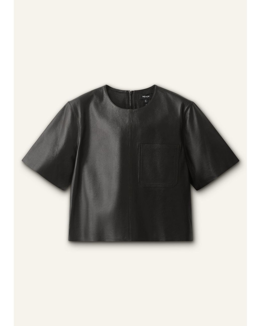 ME+EM Black Boxy Luxe T-Shirt