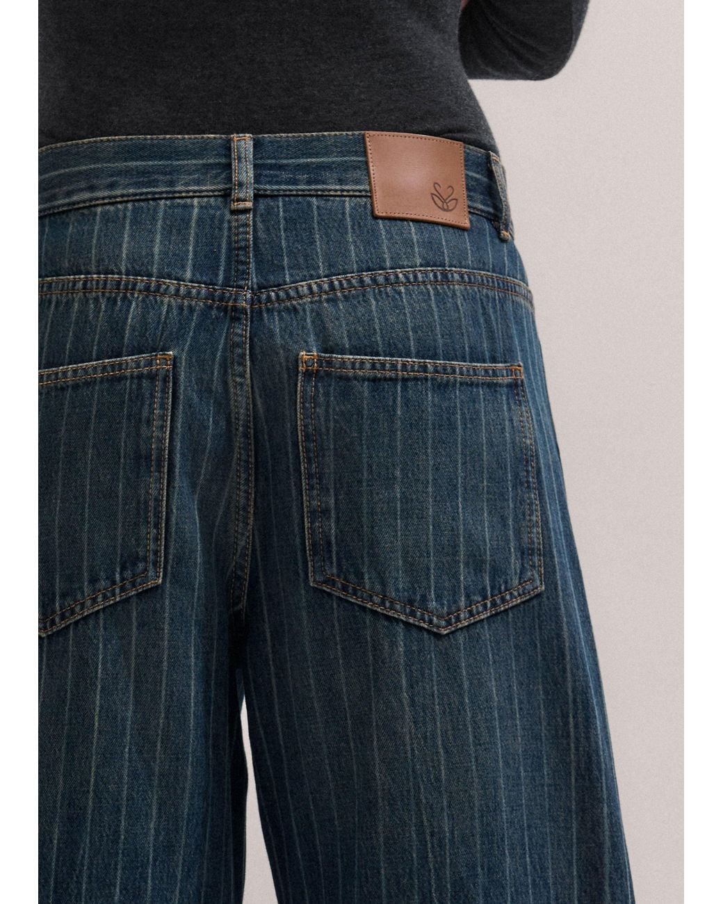 ME+EM Blue Relaxed Baggy Jean