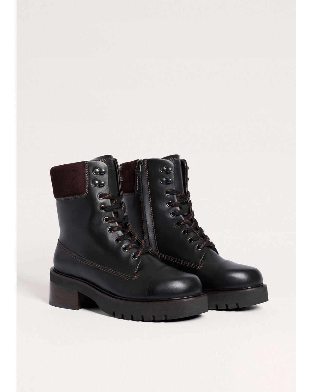 ME+EM Black Hiking Boot-Chocolate