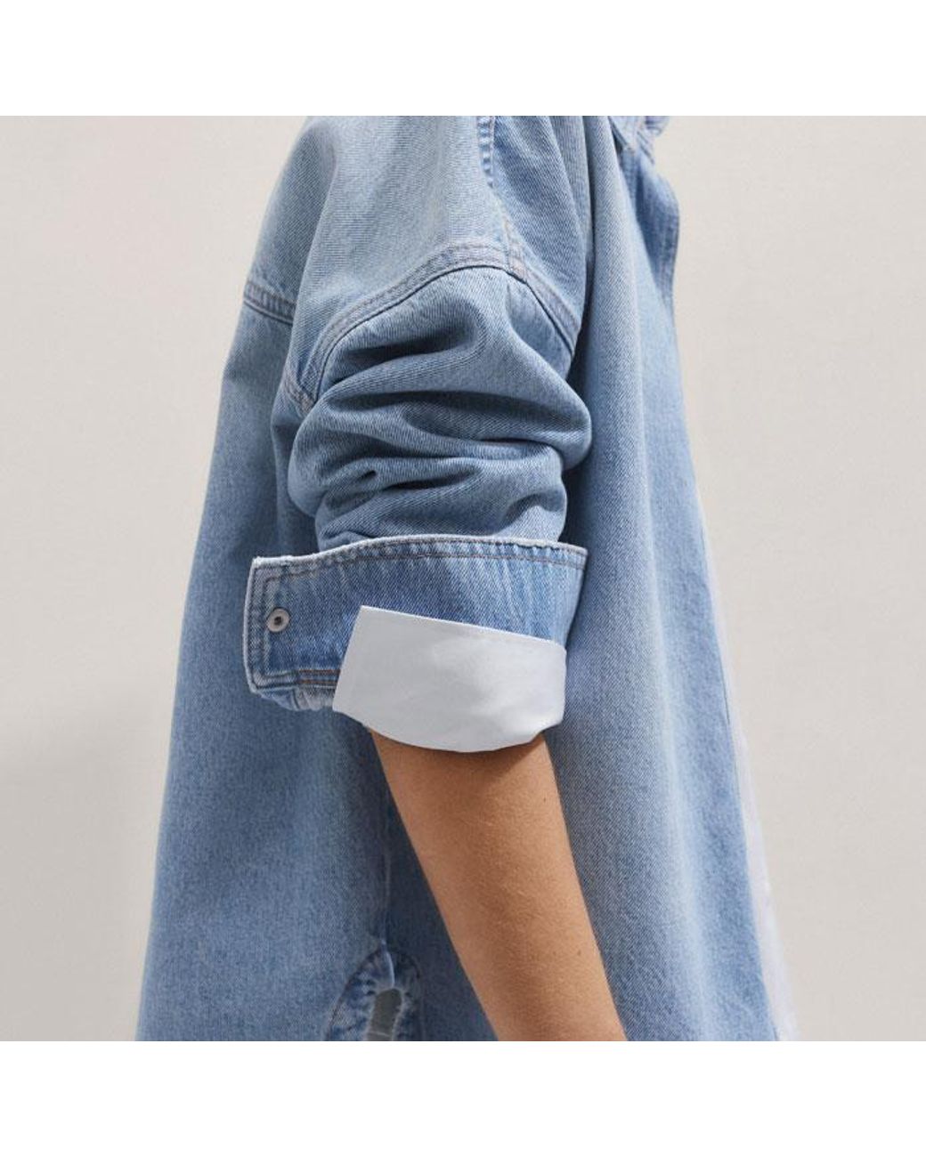 ME+EM Blue Oversized Denim Shacket