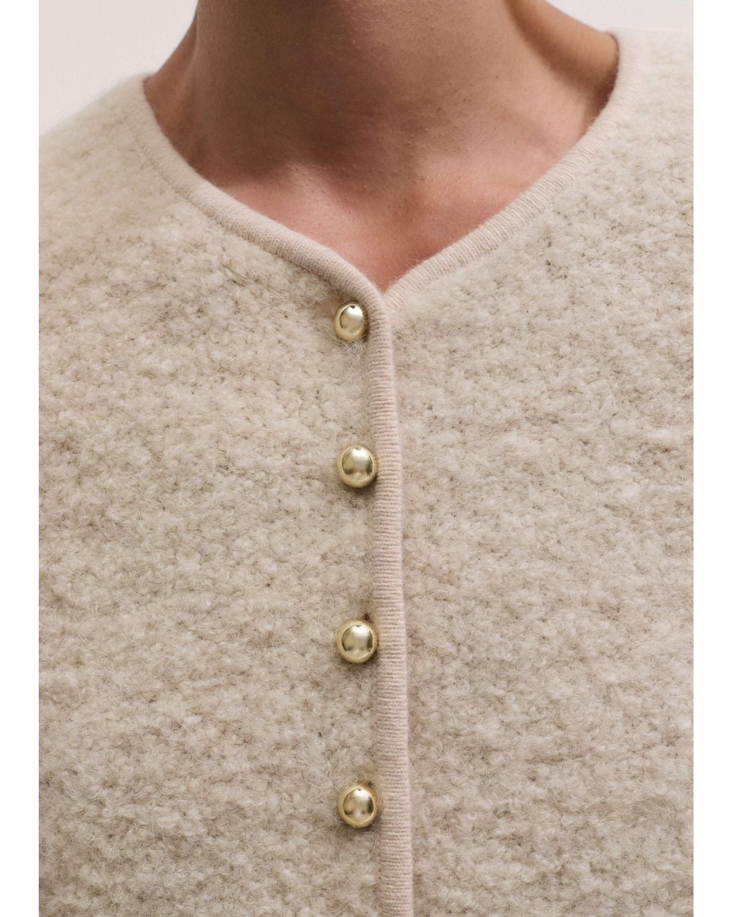 ME+EM Natural Boucle Knit Jacket