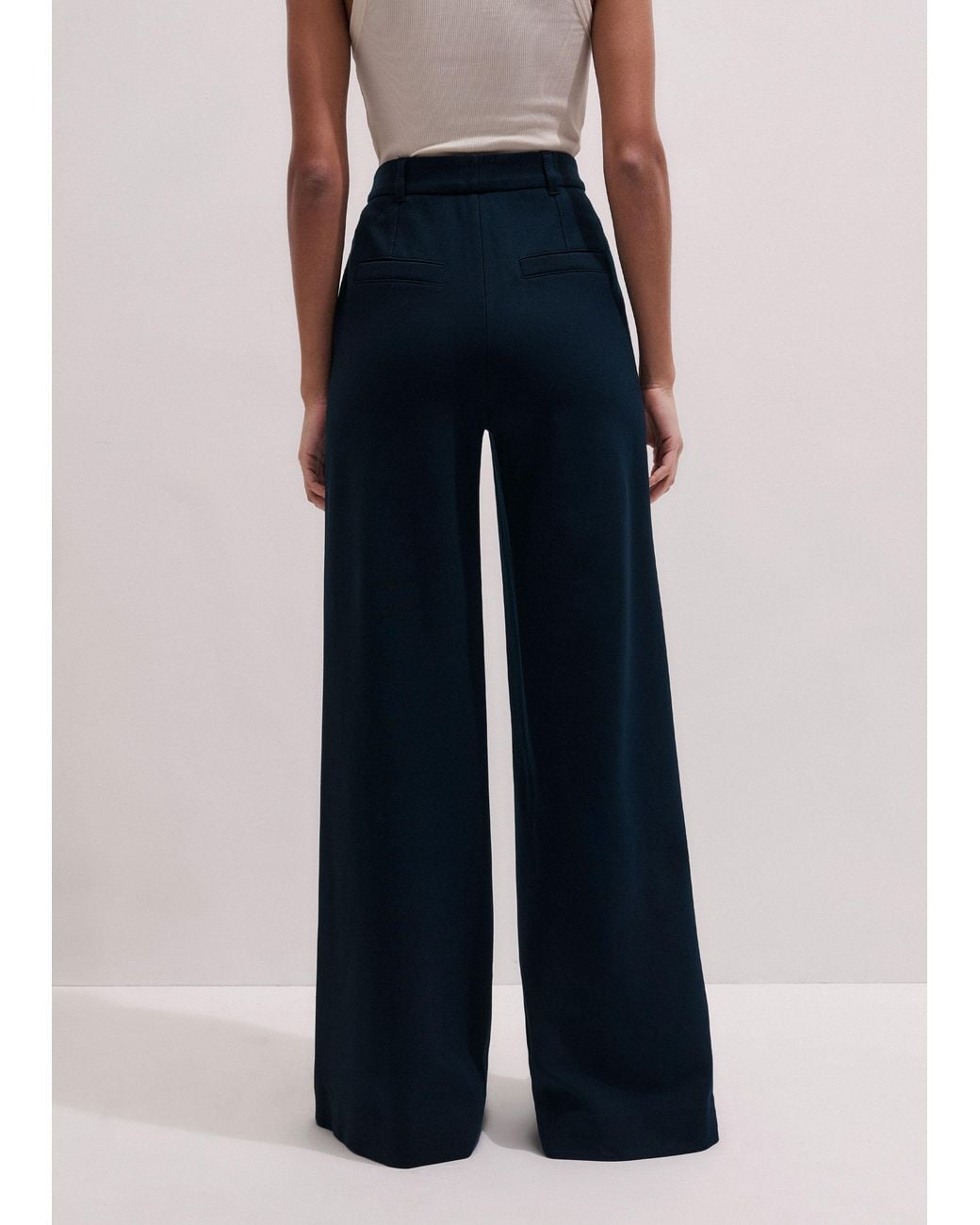 ME+EM Blue Luxe Travel Tailoring Pant