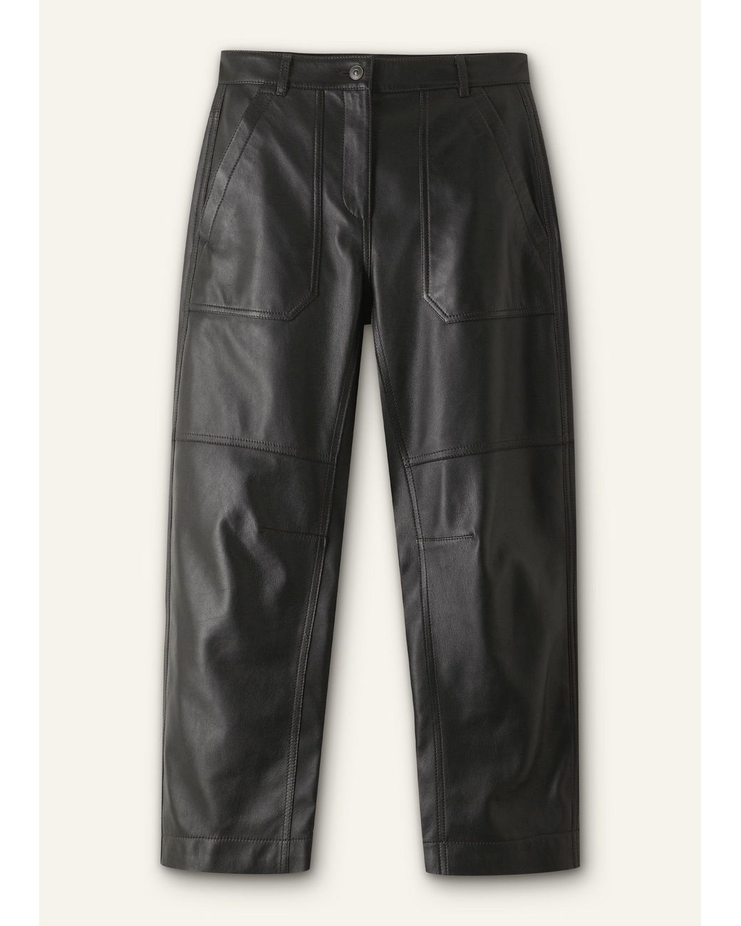 ME+EM Black Engineered-Leg Trouser