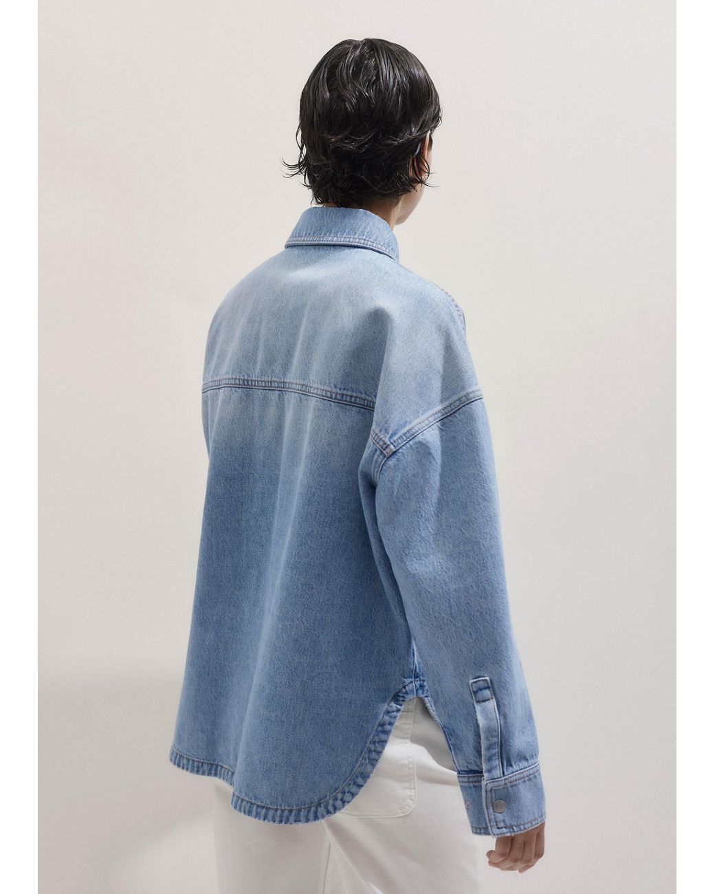 ME+EM Blue Oversized Denim Shacket