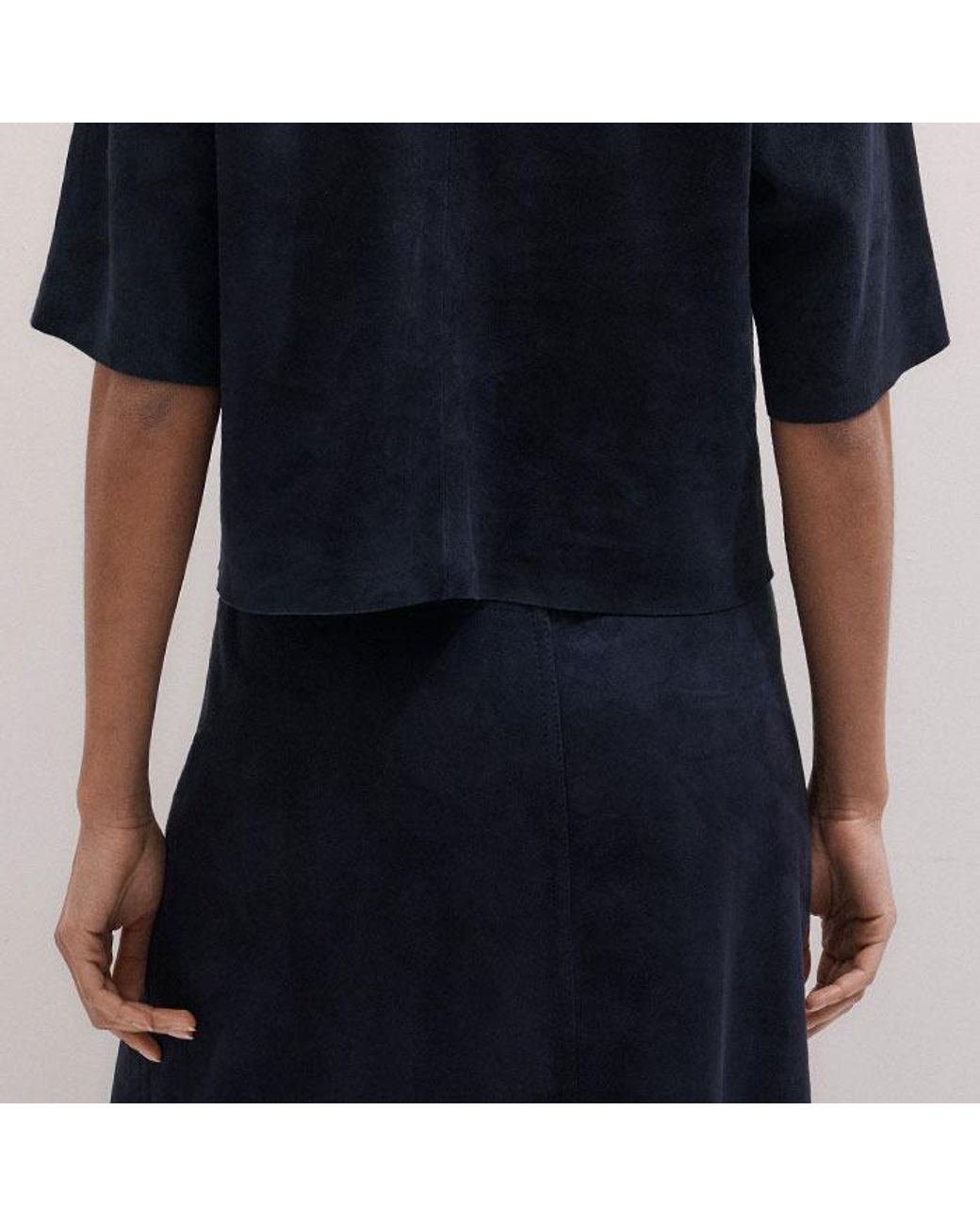 ME+EM Blue Luxe Boxy T-Shirt