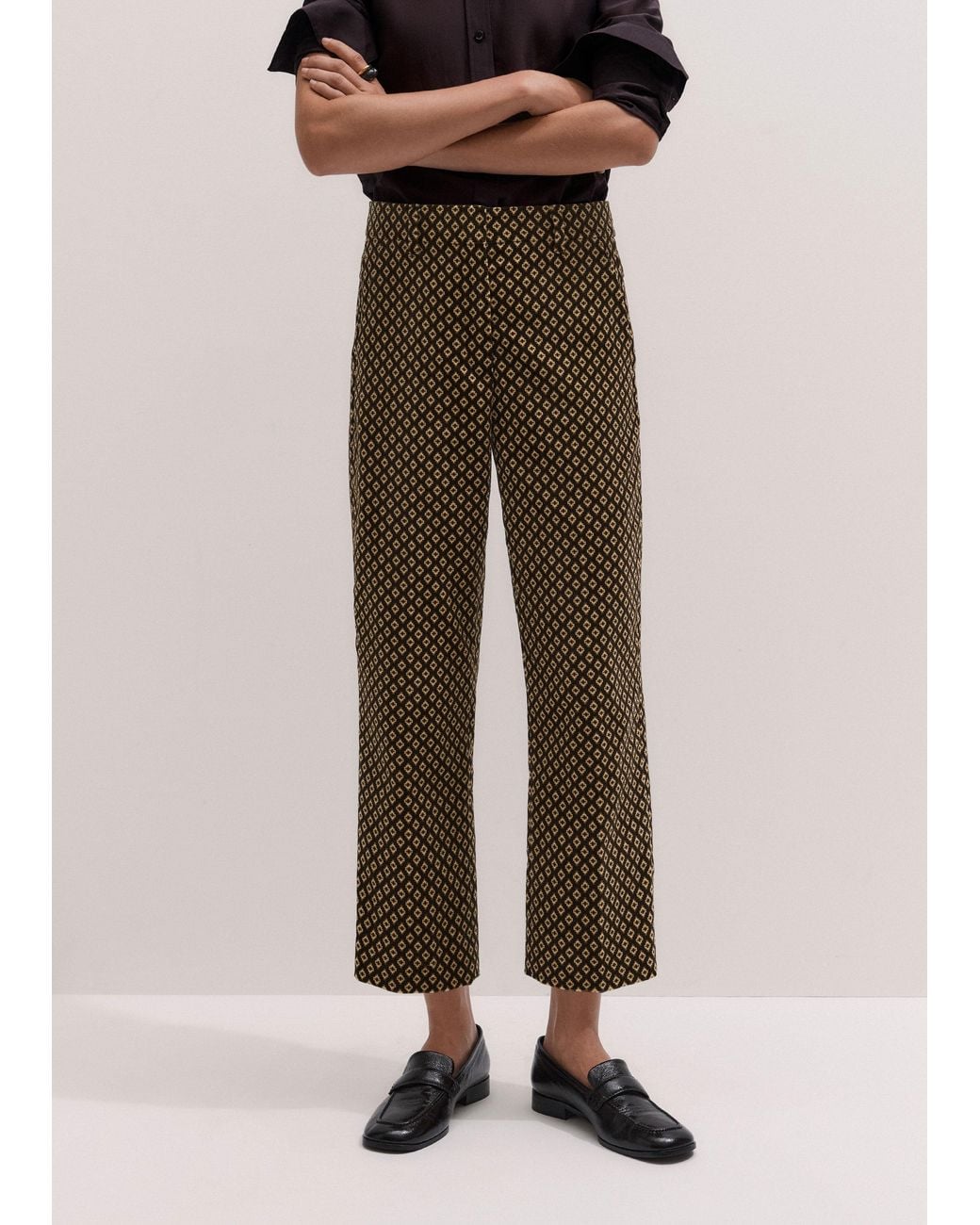 ME+EM Blue Slim Crop Pant