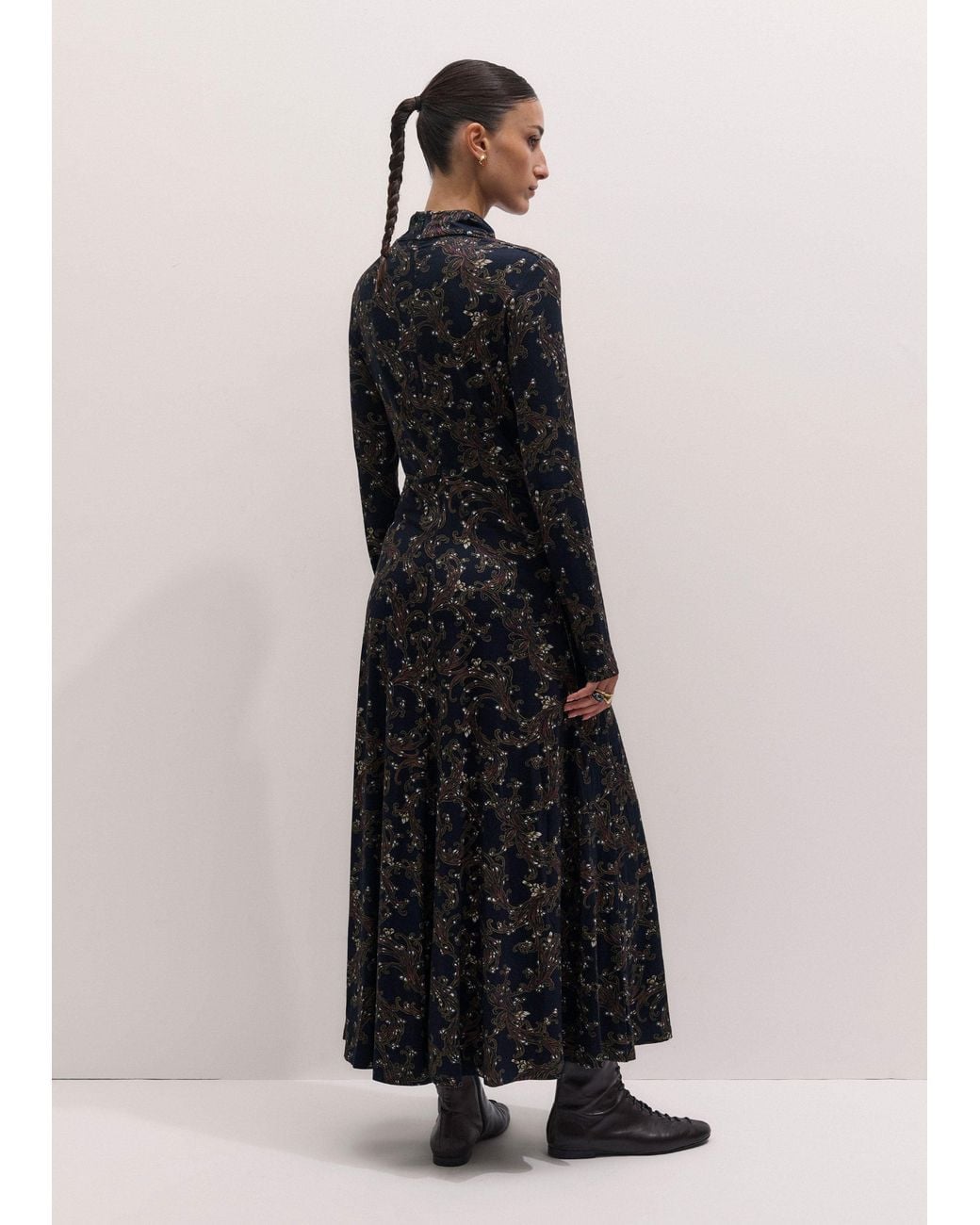 ME+EM Multicolor Whimsical Bulbs Print Maxi Dress