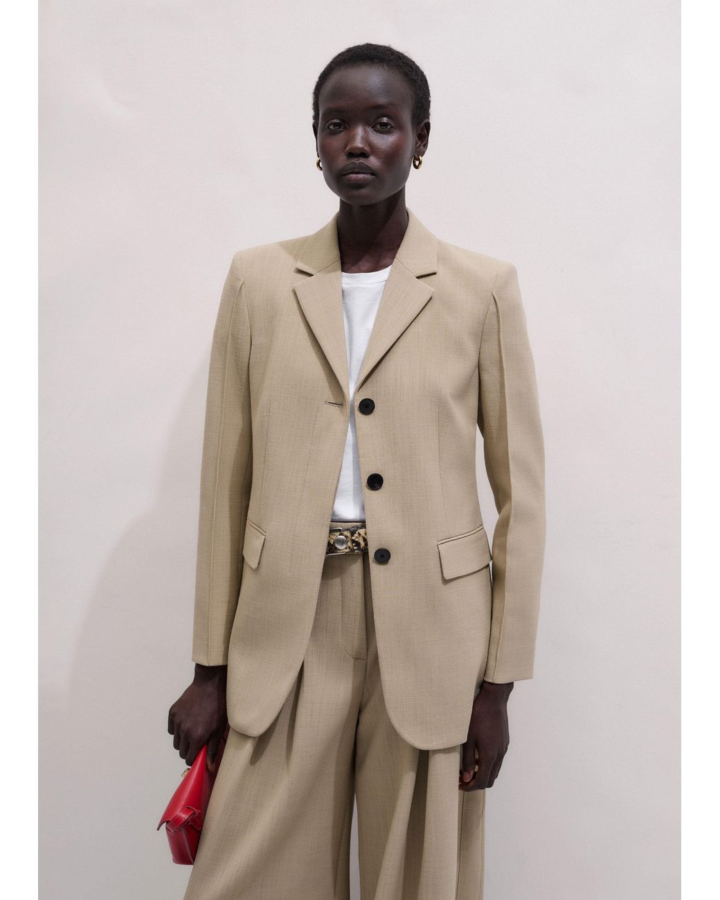 ME+EM Natural High Waist Slim Contour Blazer
