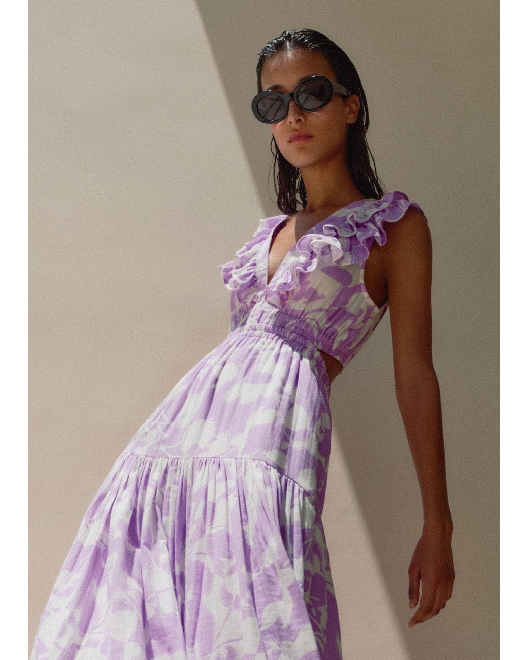 open lace back dress Mini Emmi Dress in Lilac  Ivy City Co