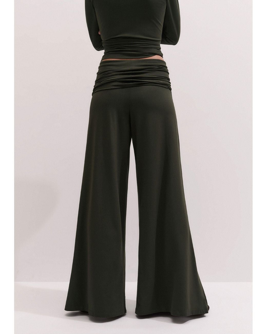 ME+EM Black Super Wide Palazzo Pant