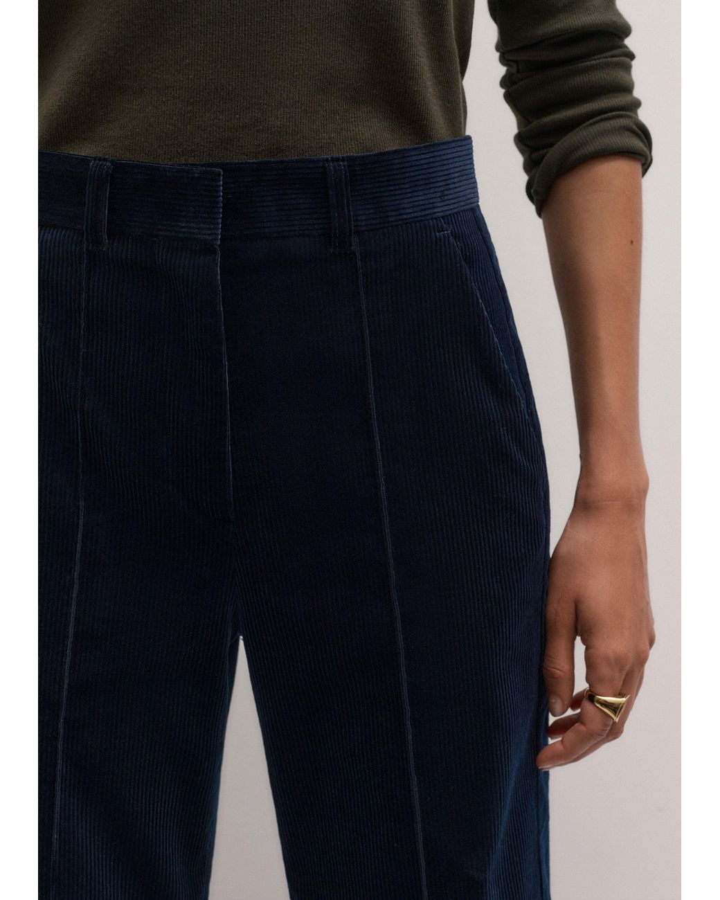 ME+EM Blue Leg Elongator Pant