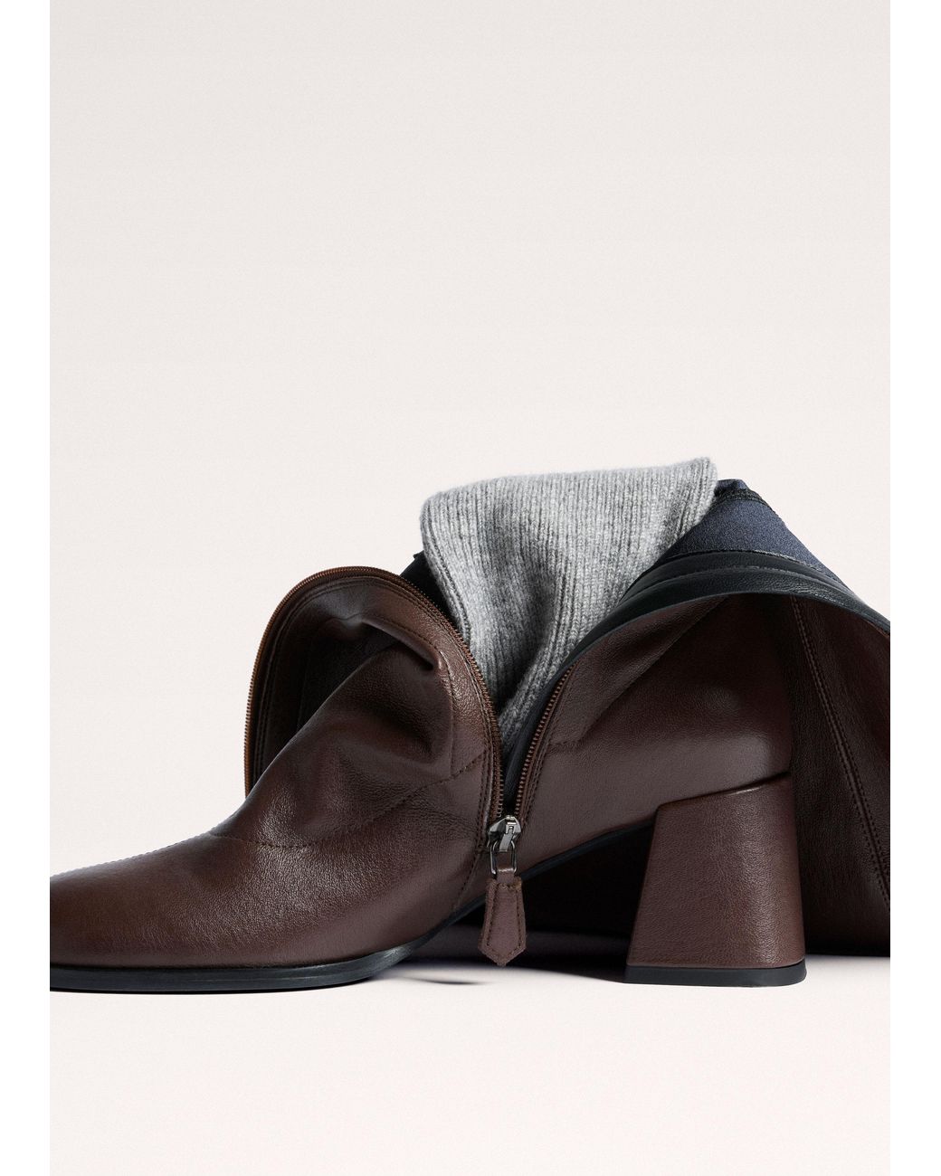 ME+EM Brown Knee-High Stretch Boot