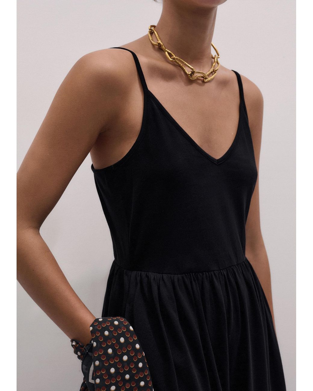 ME+EM Black Broderie Anglaise Maxi Dress + Top