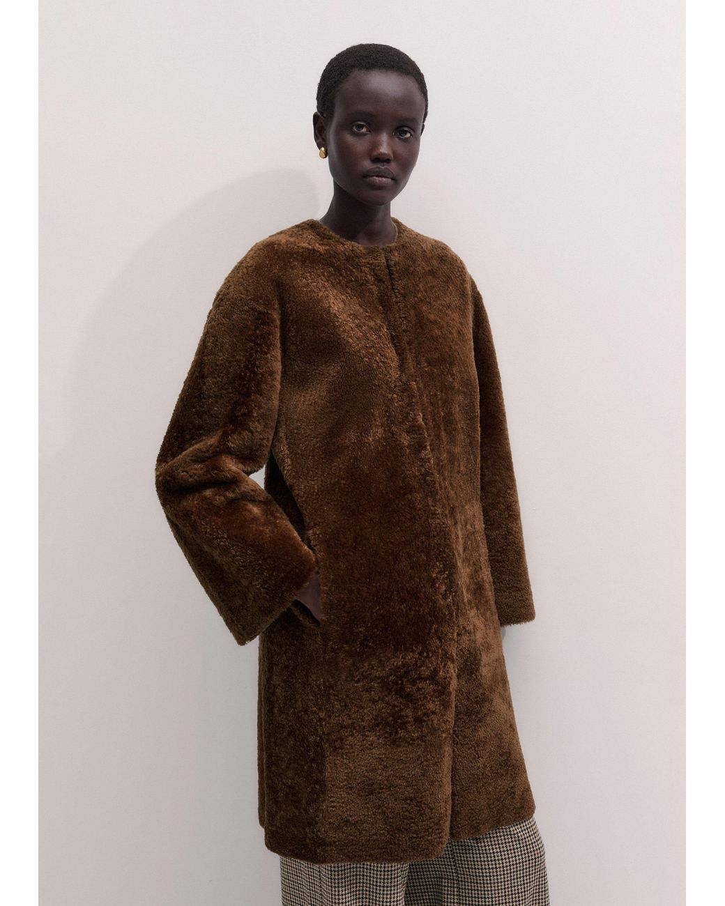 ME+EM Multicolor Shearling Coat