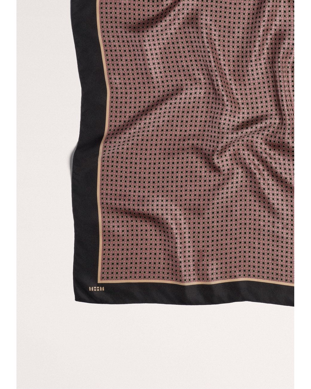 ME+EM Purple Reversible Geometric Print Scarf Barolo