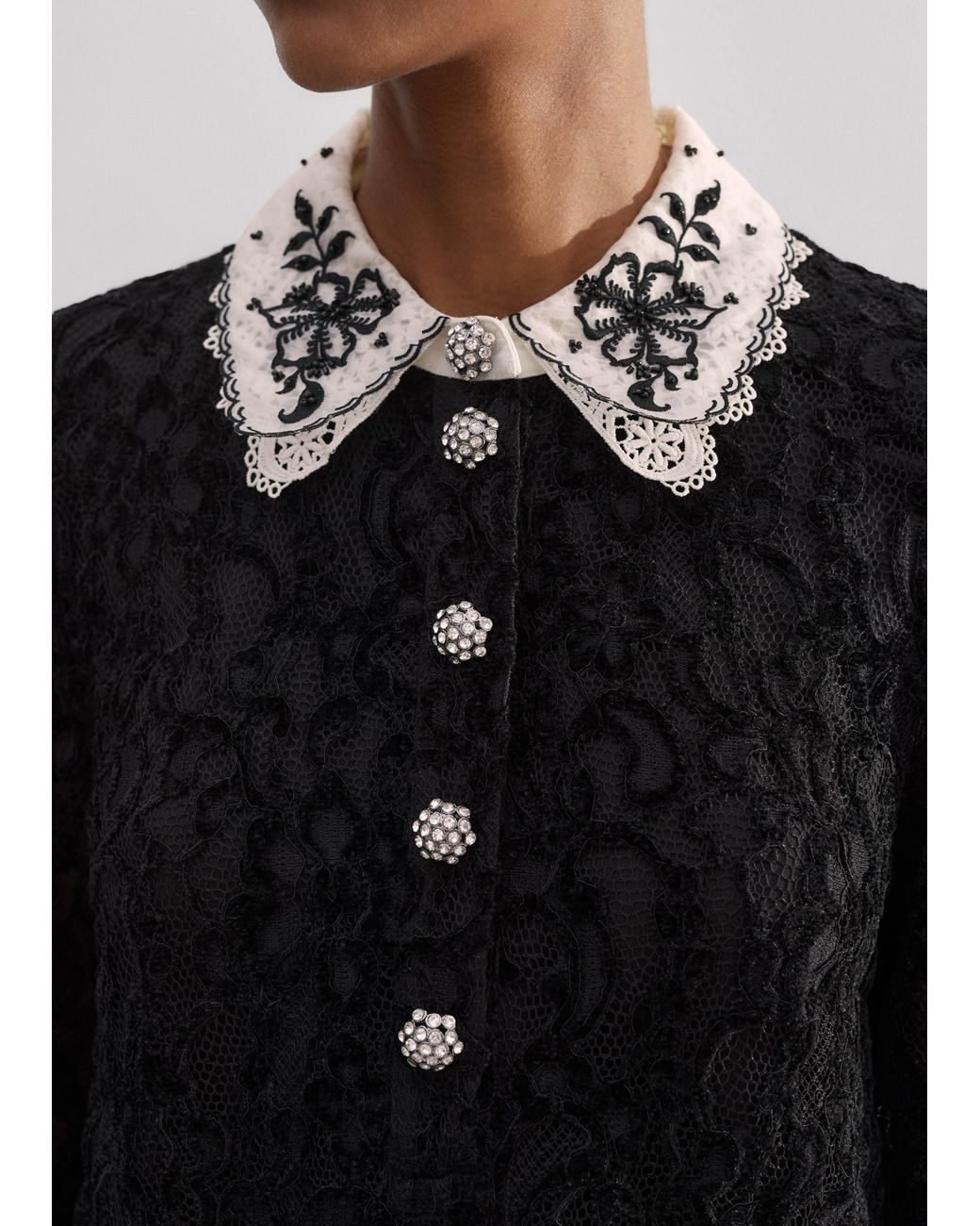 black dress and red belt retroféte Women's Faylin Lace Dress - Black main image 0