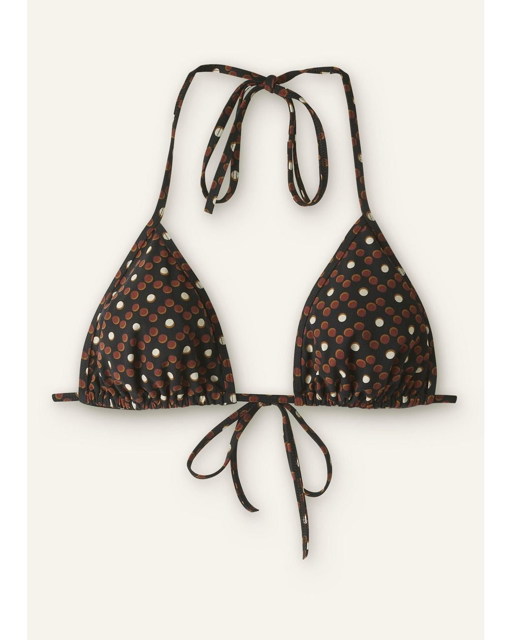 ME+EM Blue Printed Adjustable Triangle Bikini Top