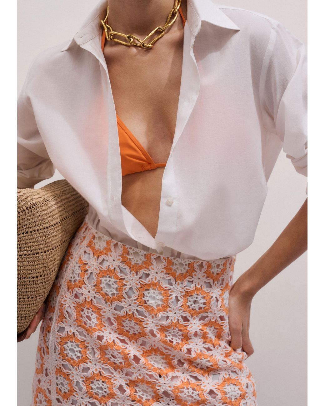 ME+EM Brown Relaxed Swing Short Shirt Dress