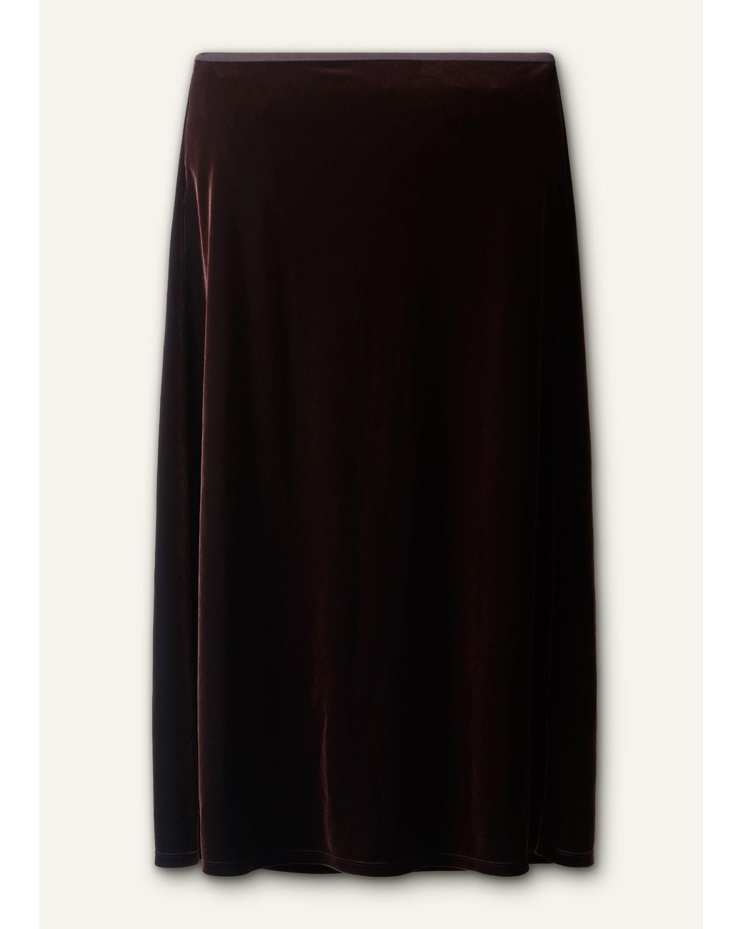 ME+EM Black Fluid Velour Midi Skirt