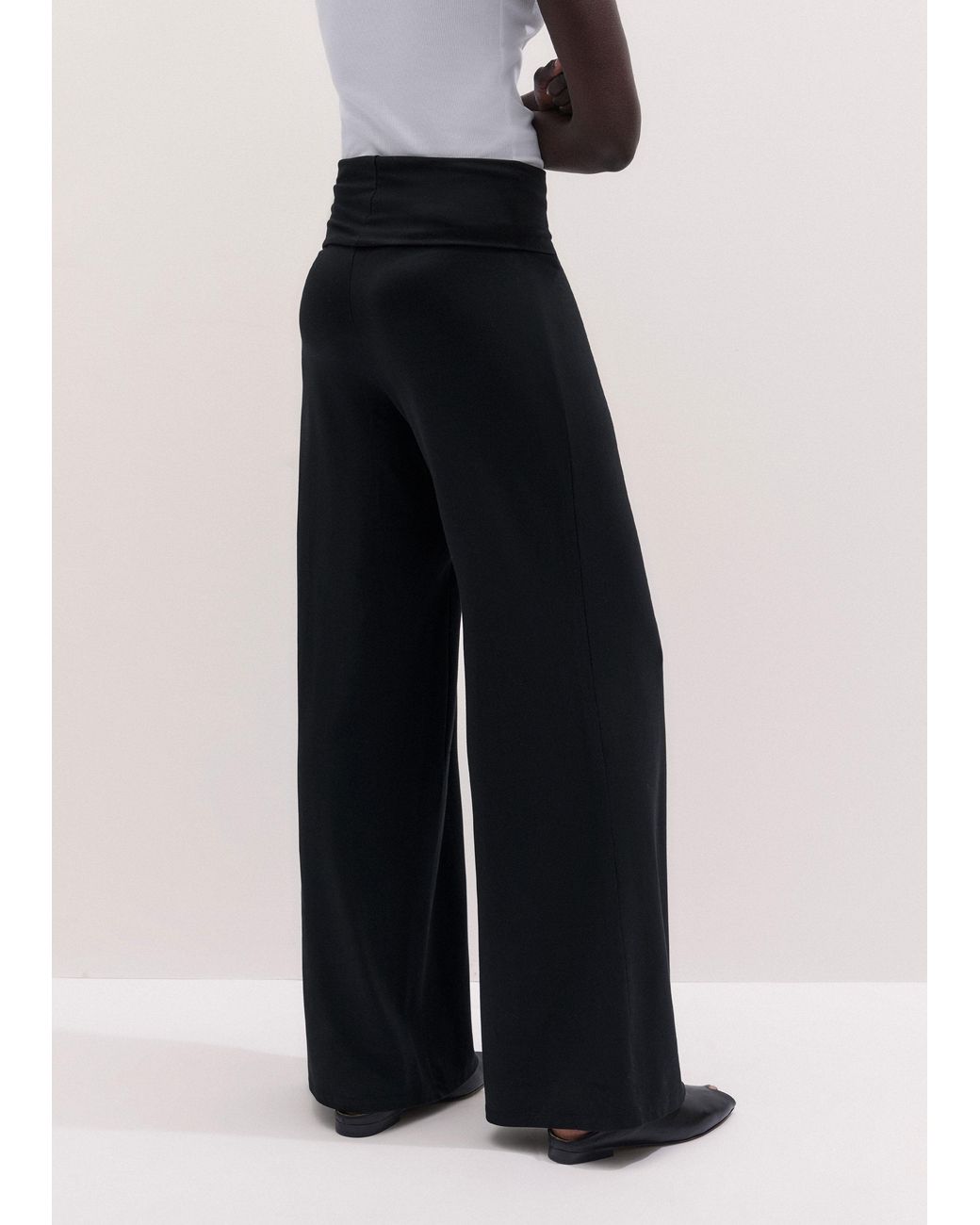 ME+EM Black Palazzo Pant