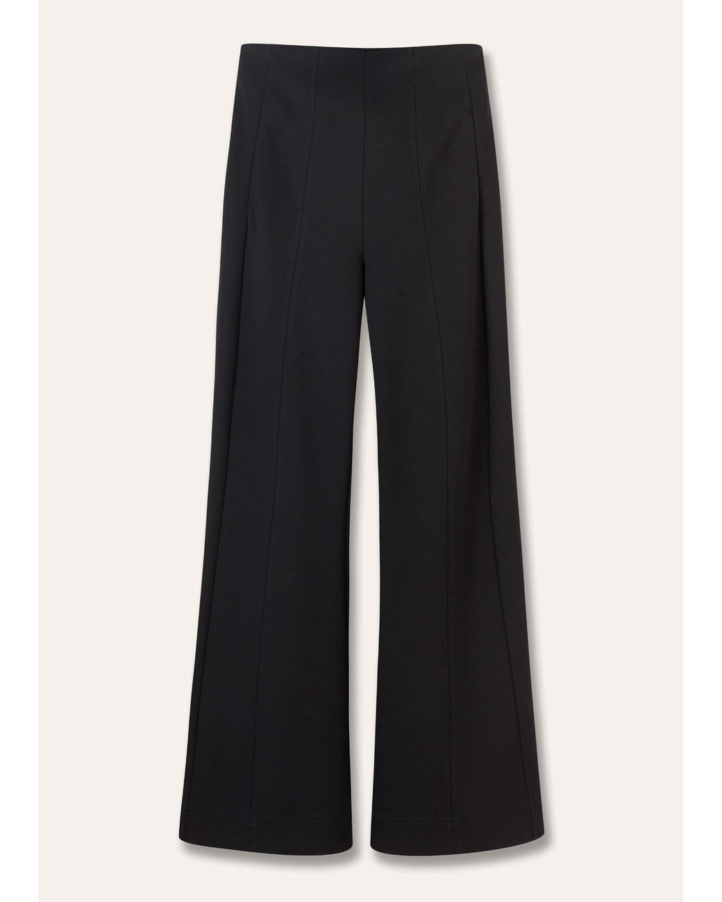 ME+EM Black Travel Tailoring Kick Flare Trouser