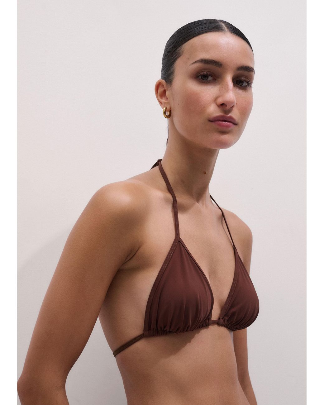 ME+EM Multicolor Adjustable Triangle Bikini Top