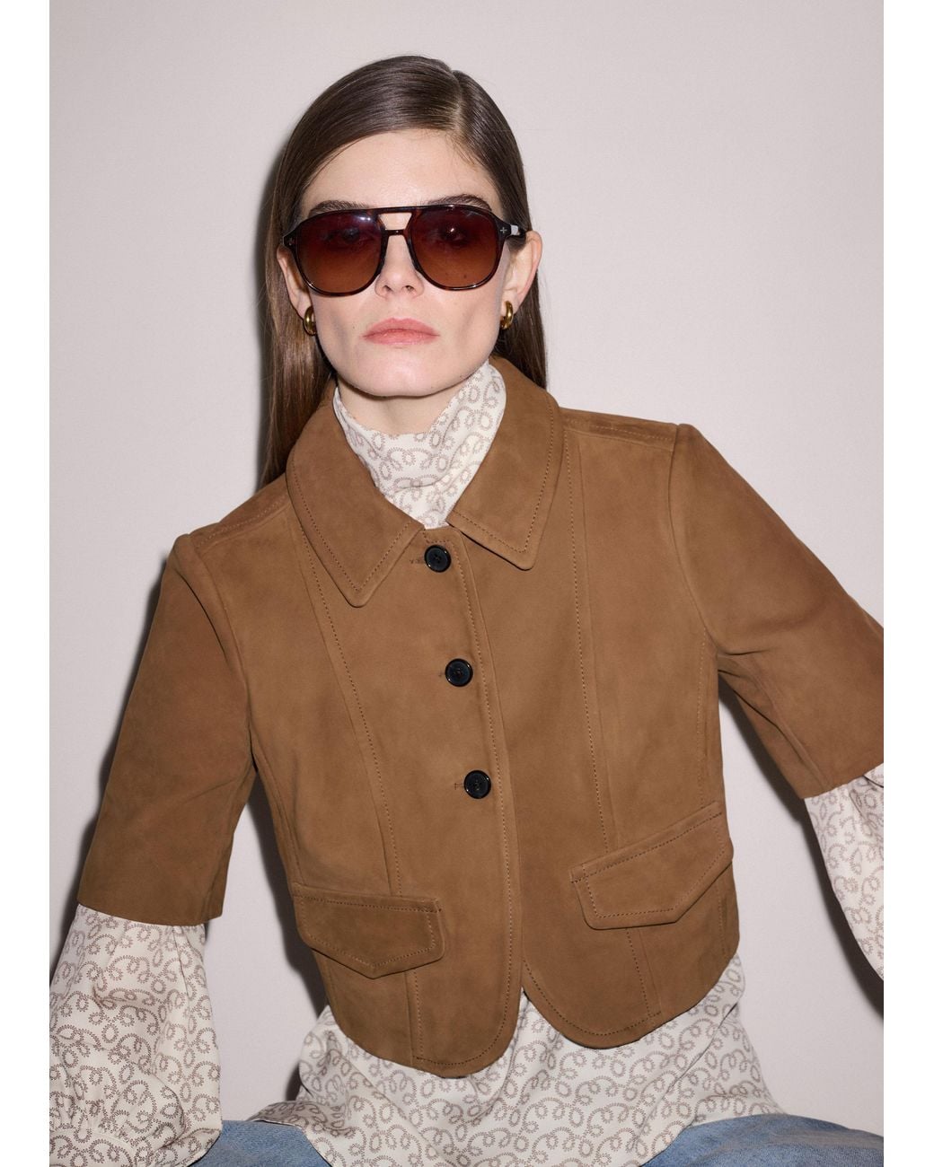 ME+EM Brown The Everyday Short Sleeve Jacket