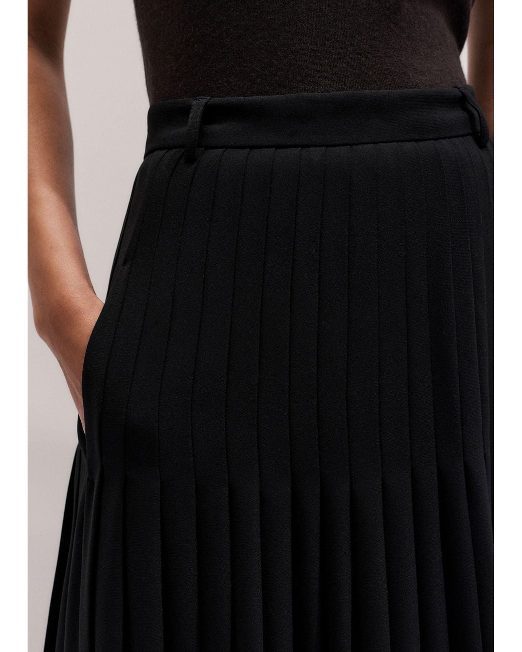 ME+EM Black Dramatic Maxi Length Skirt