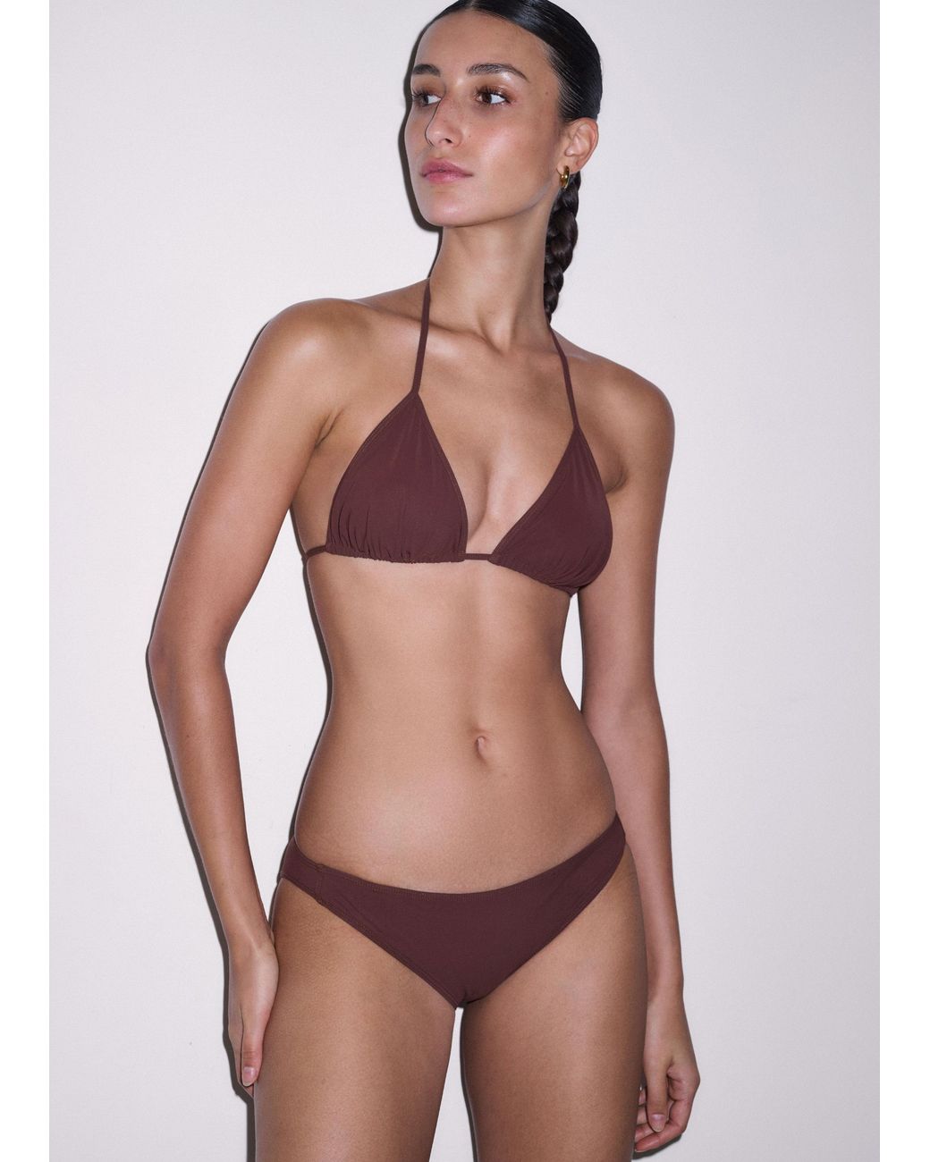 ME+EM Multicolor Adjustable Triangle Bikini Top