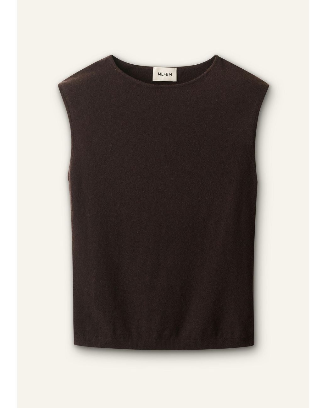 ME+EM Black Slim Knit Tank