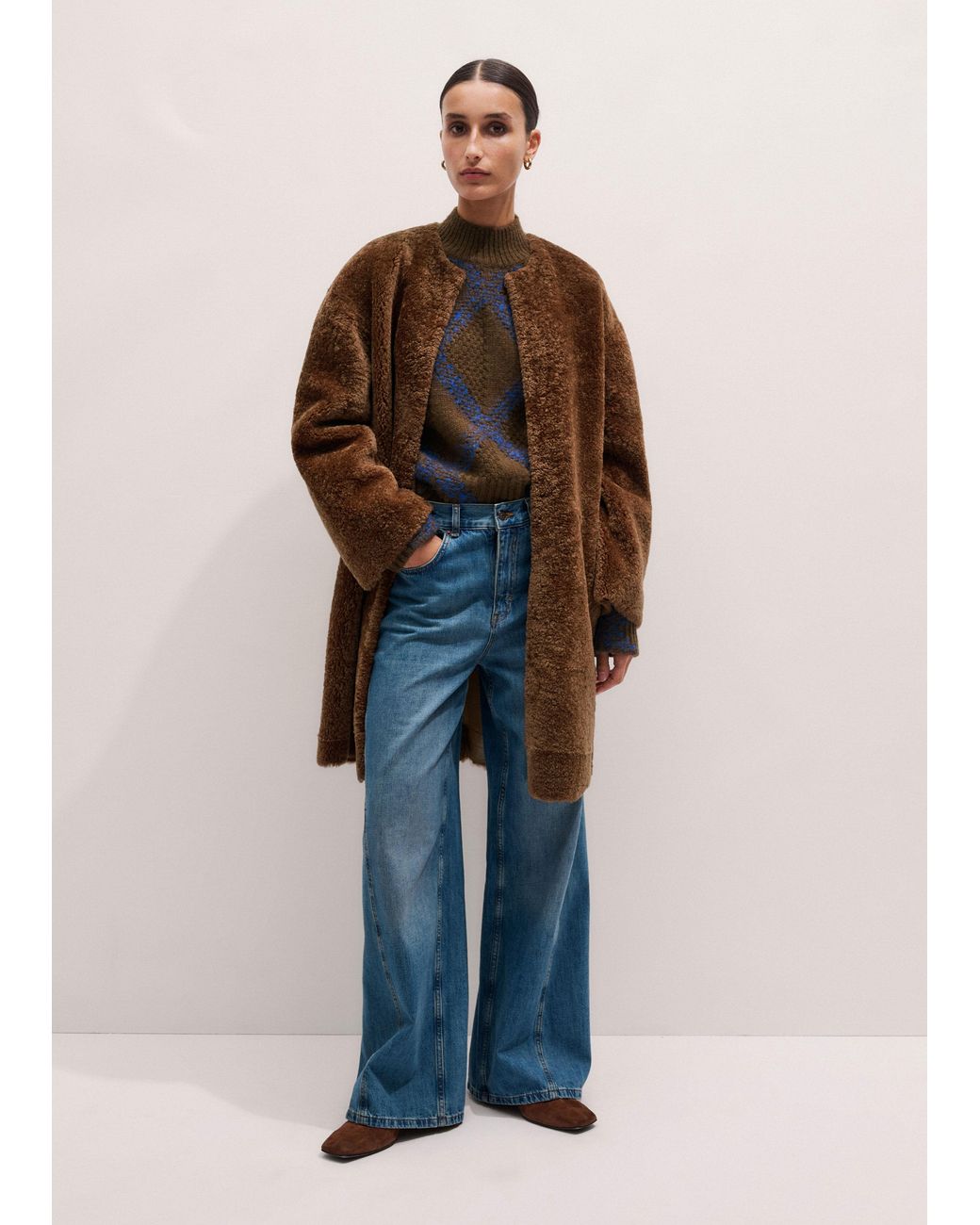 ME+EM Blue Relaxed Straight Insert Jean