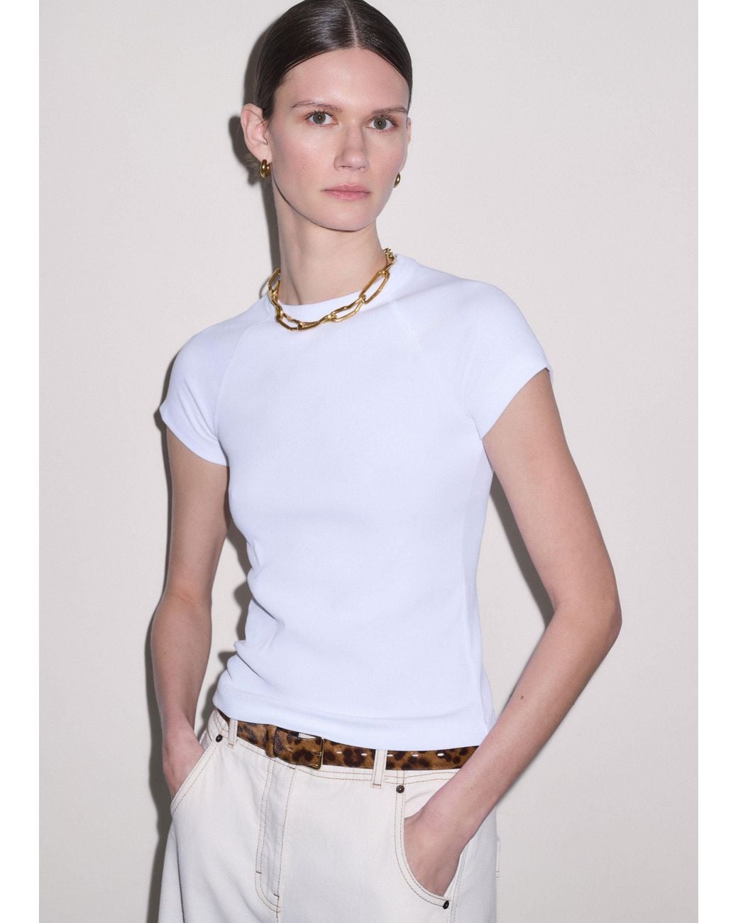 ME+EM White Ultimate Raglan Tee