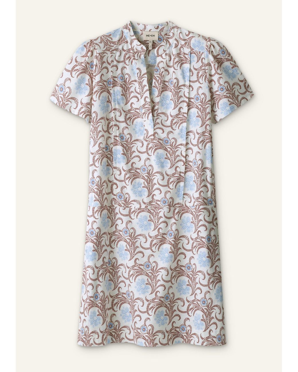 ME+EM Purple Bloom Floral Print Swing Dress
