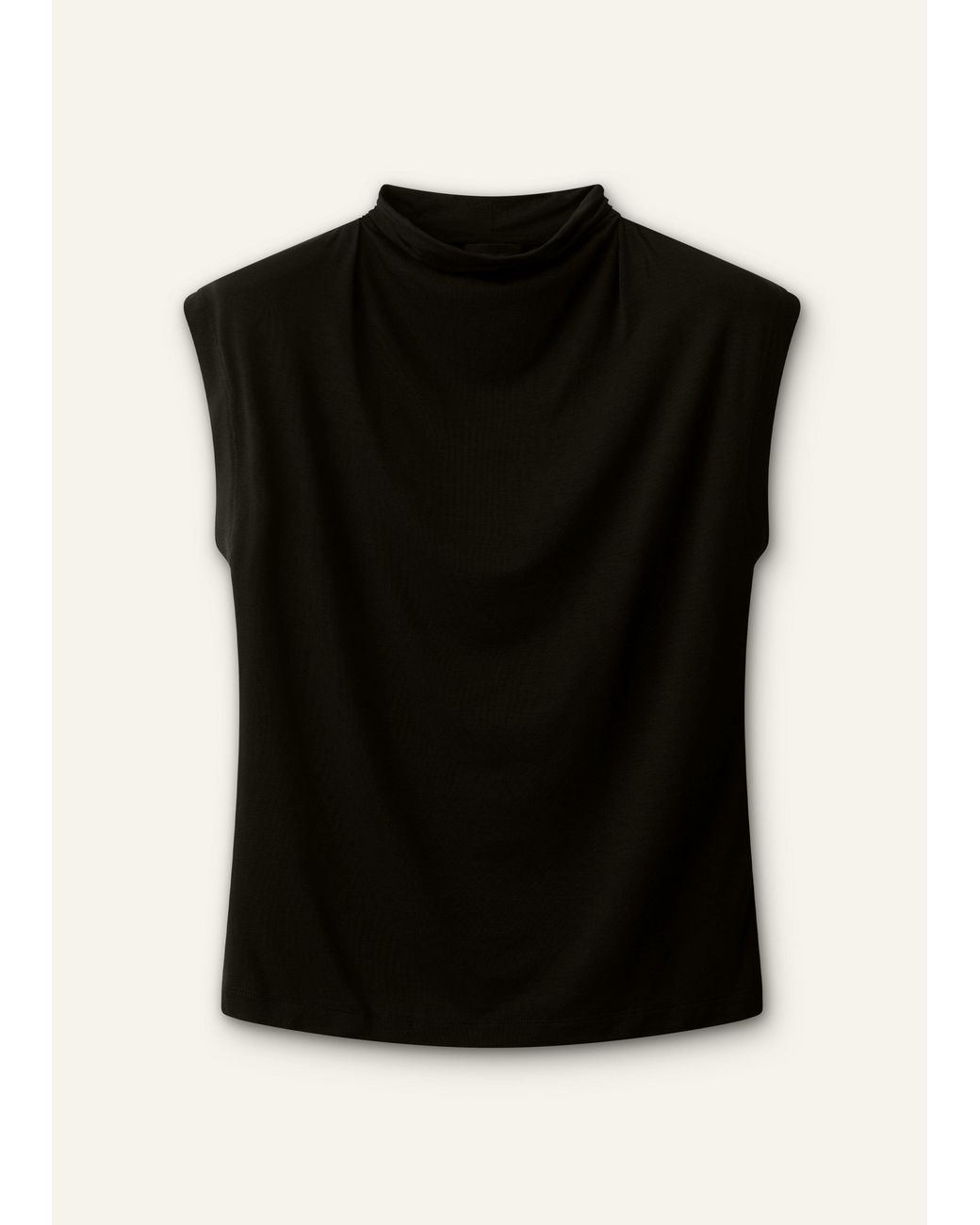 ME+EM Blue Sleeveless Drape Top
