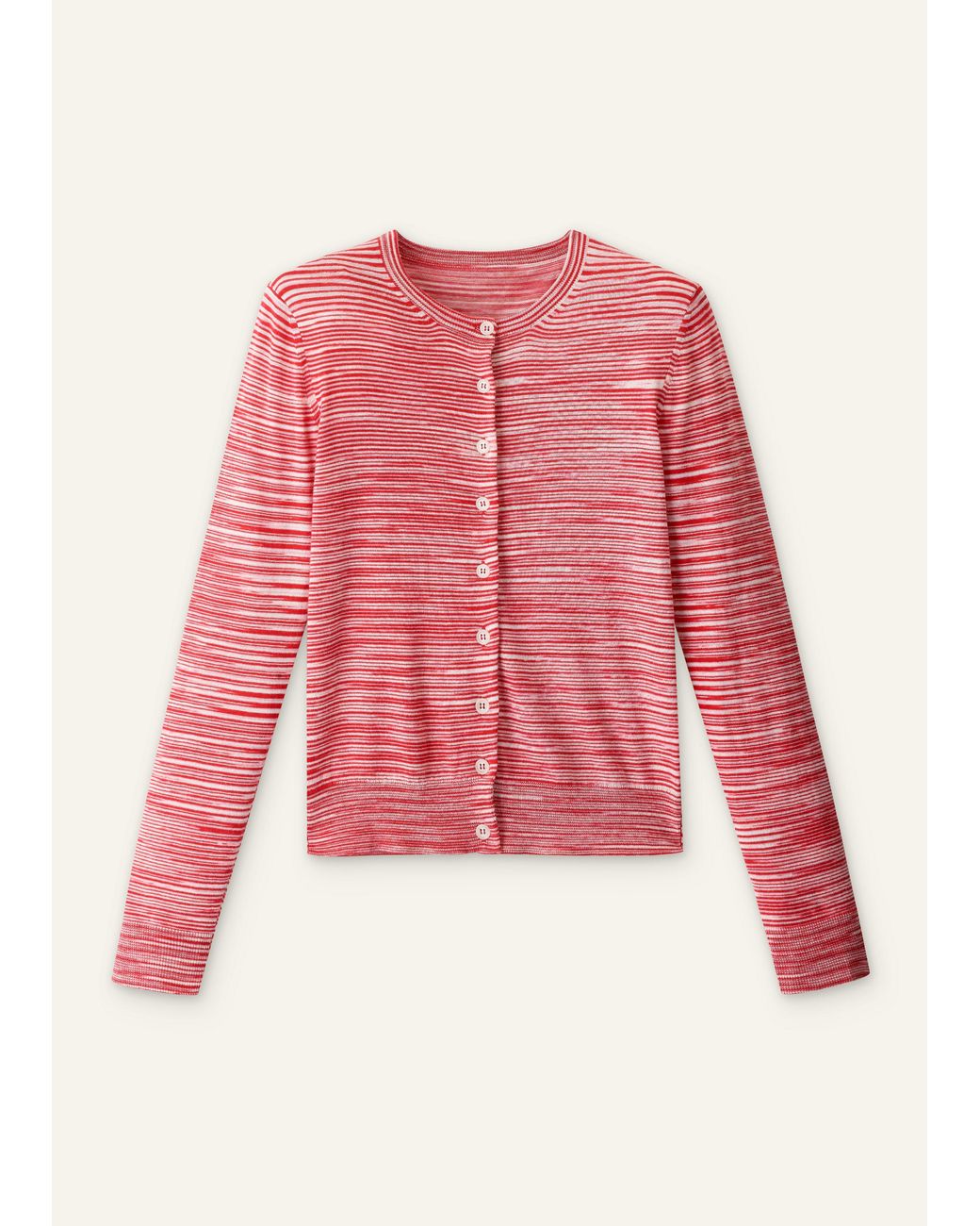 ME+EM Pink Spacedye Slim Knit Cardigan Rose Petal