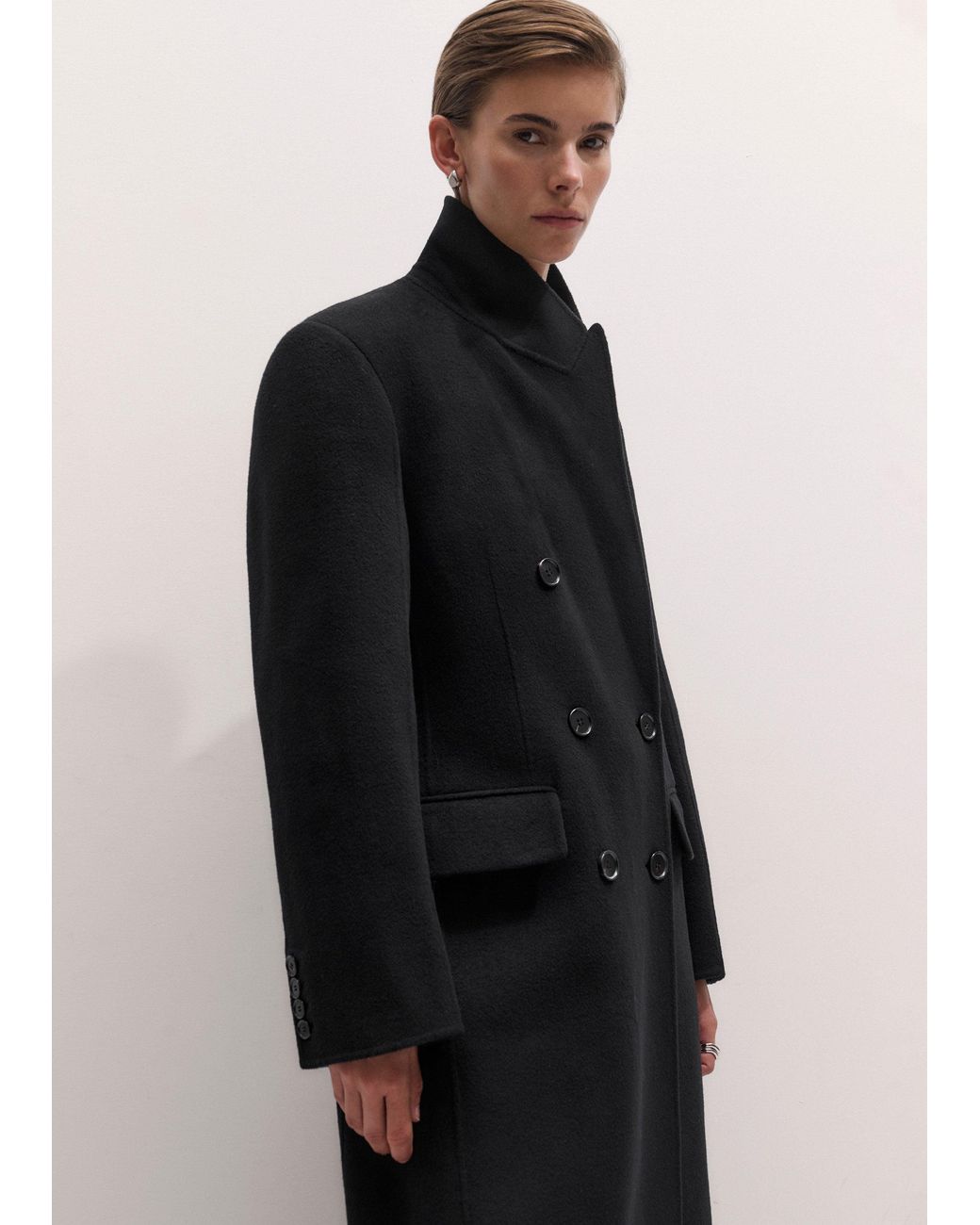 ME+EM Black Oversized Coat