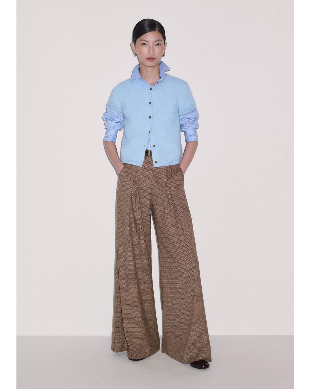 ME+EM Brown Heritage Very Wide Pant