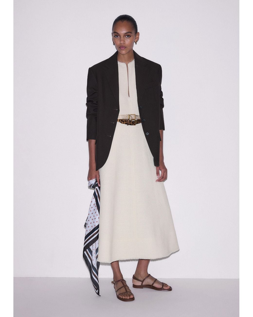ME+EM Natural Desk-To-Dinner Fit And Flare Maxi Dress