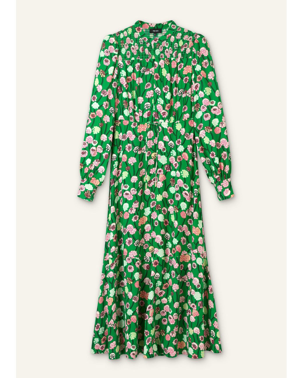 ME+EM Lantana Flower Print Midi Dress in Green | Lyst