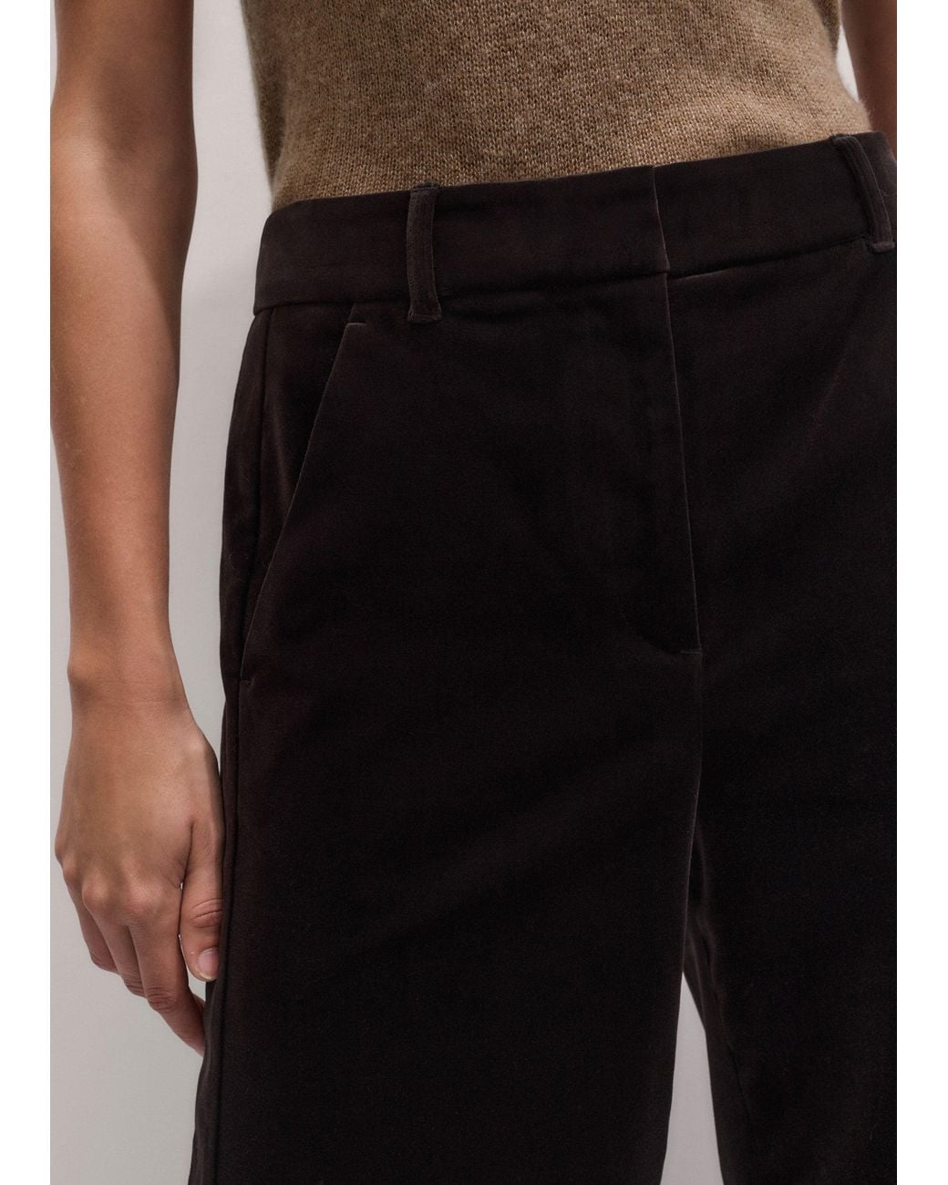 ME+EM Brown Wide Leg Trouser
