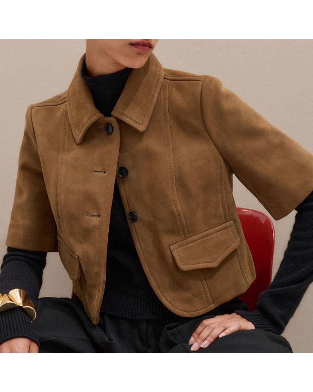 ME+EM Brown The Everyday Short Sleeve Jacket