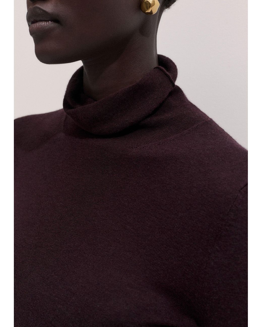 ME+EM Blue Barely There Rolled Edge Slim Layering Jumper