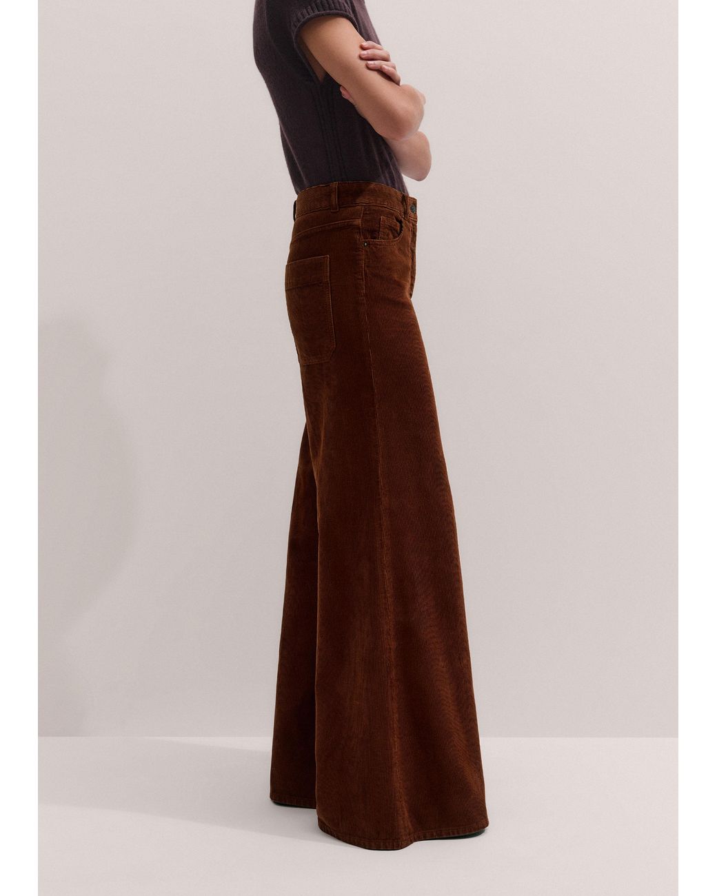 ME+EM Brown Super Flare Trouser
