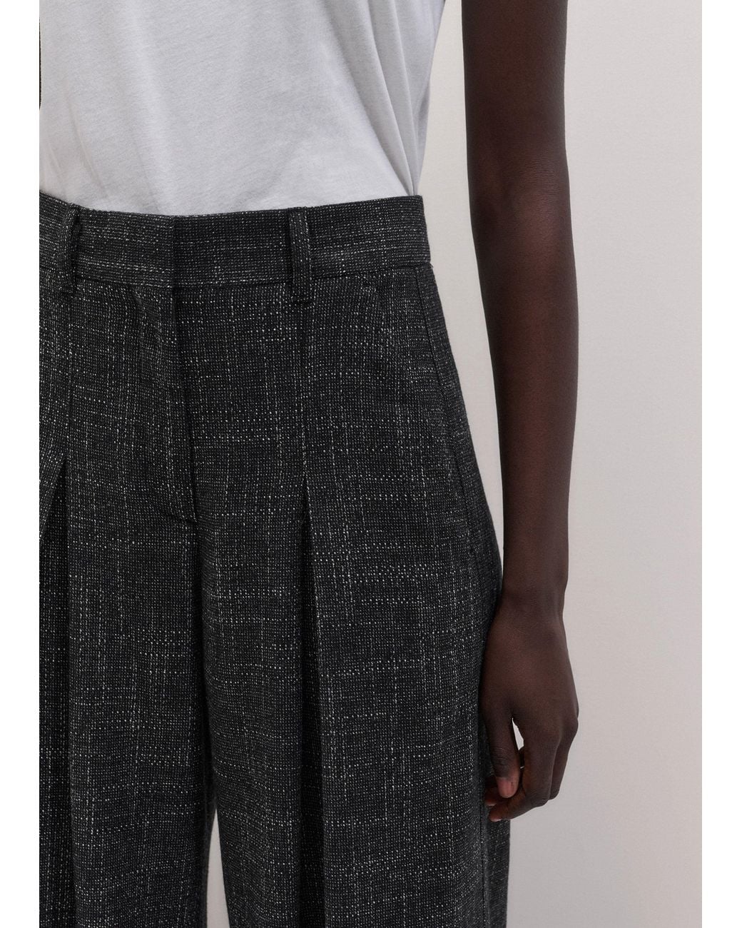 ME+EM Black Very Wide-Leg Pant