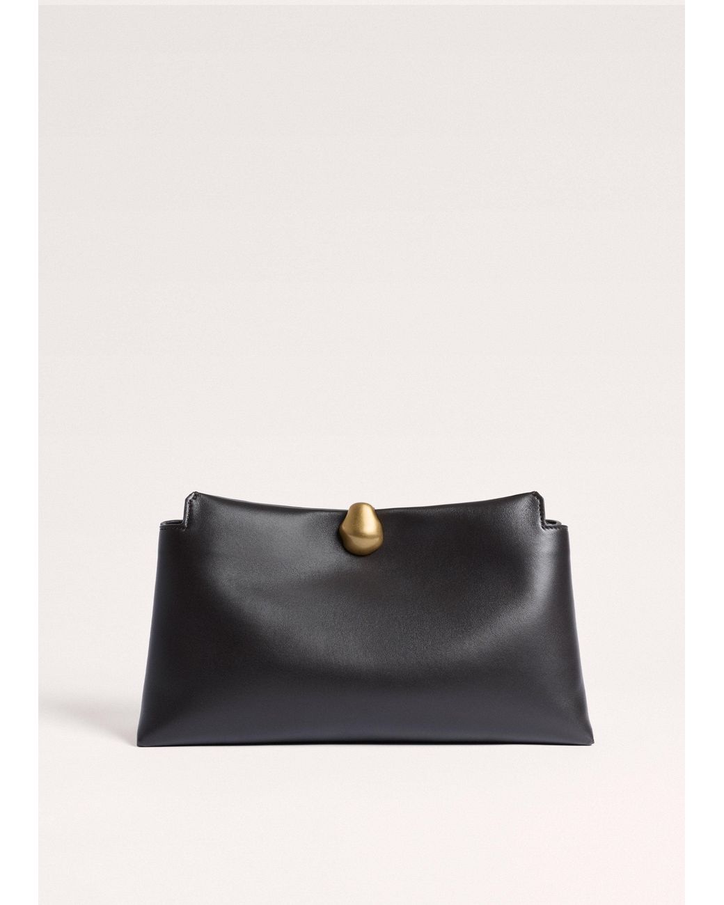 ME+EM Black Double Pouch Soft Clutch
