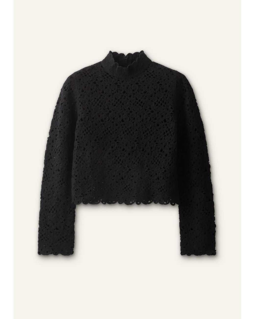 ME+EM Black 2-In-1 Crochet Sweater